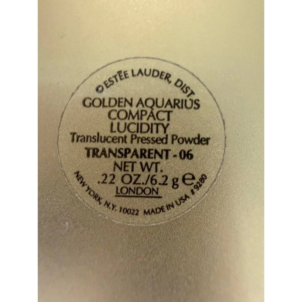 Estee Lauder Golden Aquarius Compact Lucidity Powder Vintage‎ Zodiac Gold